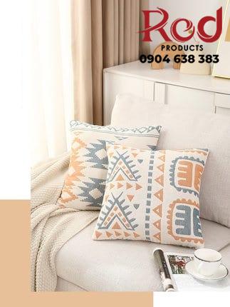 Gối tựa lưng gác tay sofa cotton nhiều hoa văn YY1812 18