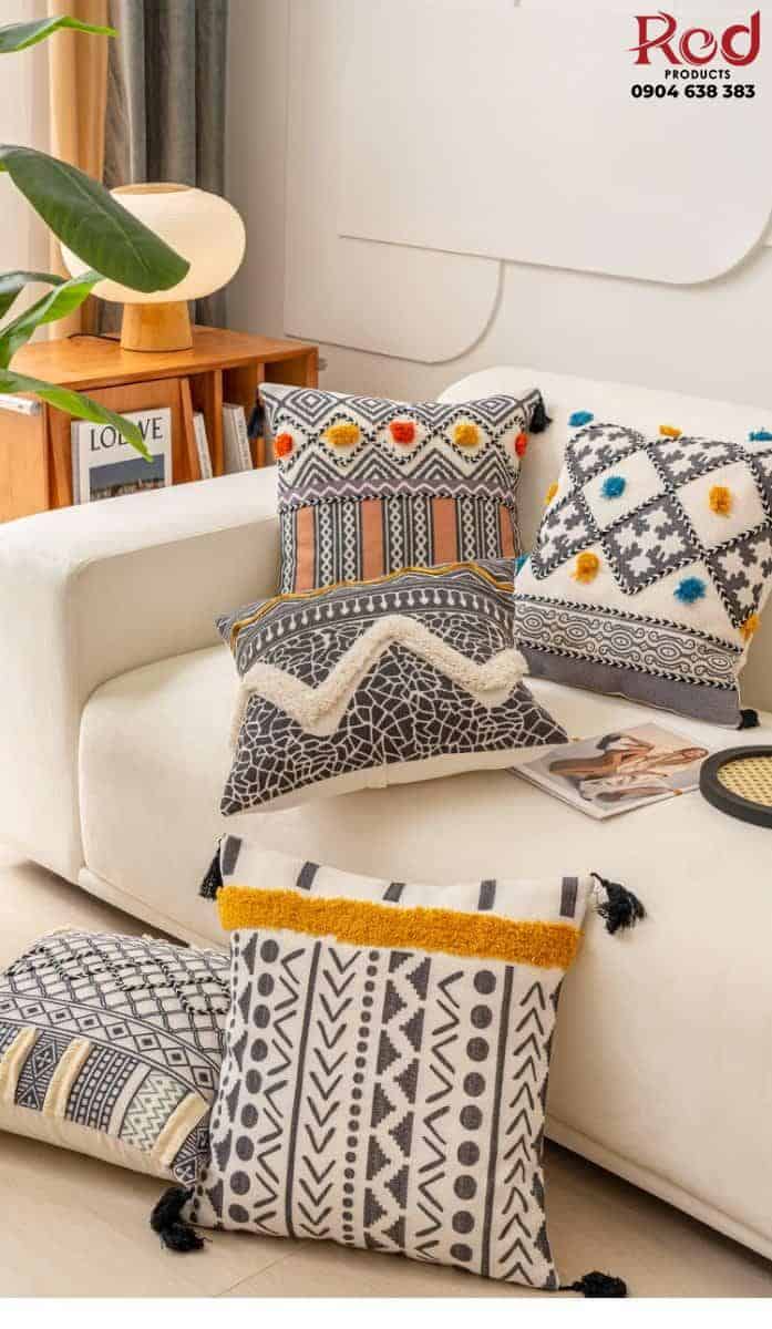 Gối tựa lưng sofa cotton phong cách Bohemian YY1270 9