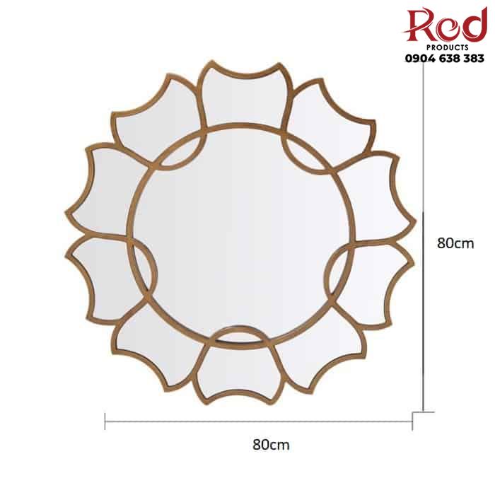 Gương treo tường trang trí hình hoa DQH4438 8