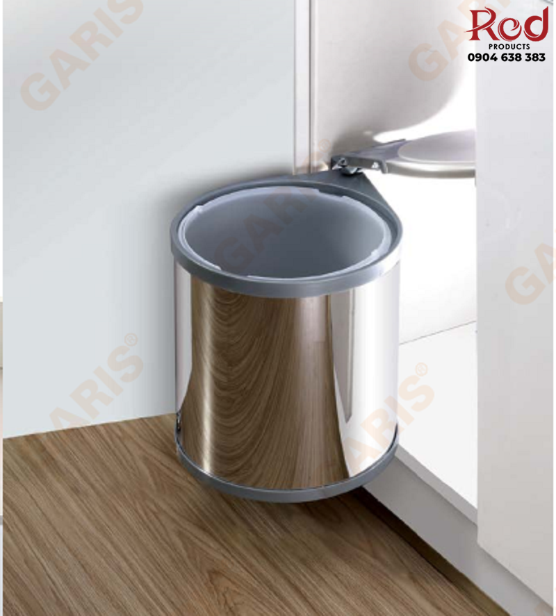 Thùng rác tròn inox 10 lít cánh mở Garis GW05.10