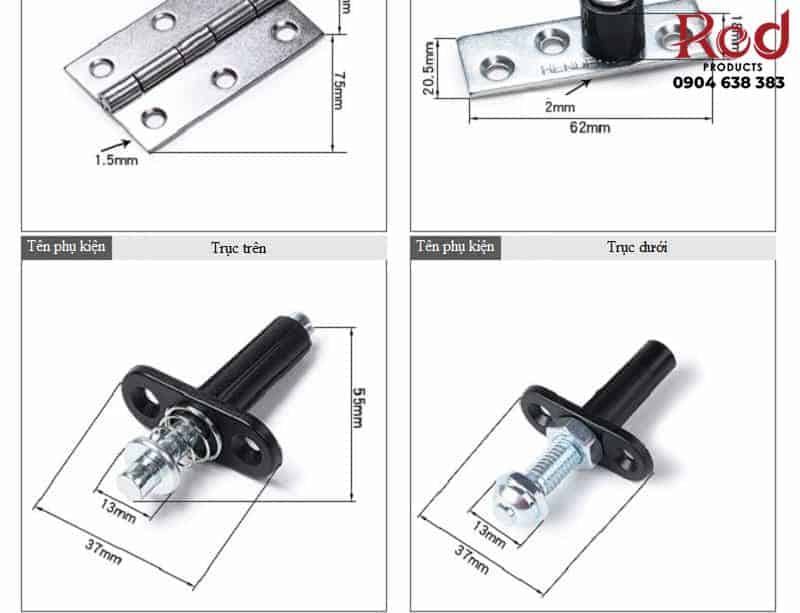 Phụ kiện cửa trượt xếp trọn bộ MZHF20/40