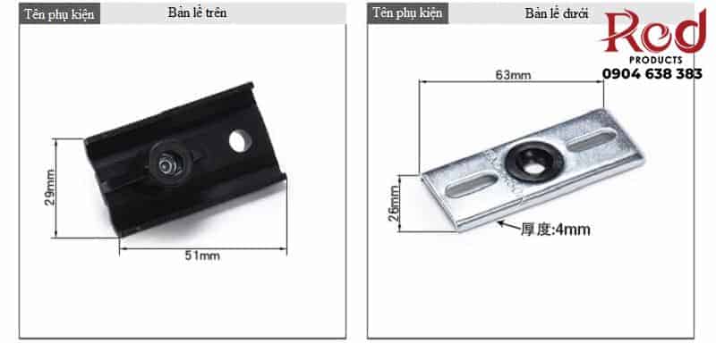 Phụ kiện cửa trượt xếp trọn bộ MZHF20/40