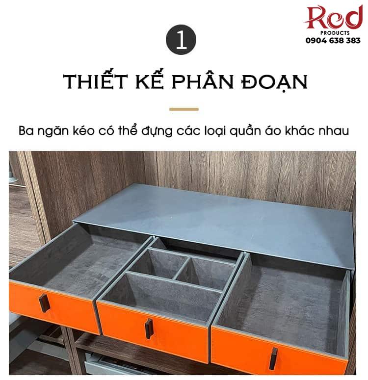 Hộc đựng quần áo trang sức phụ kiện bằng da HCR1013 15