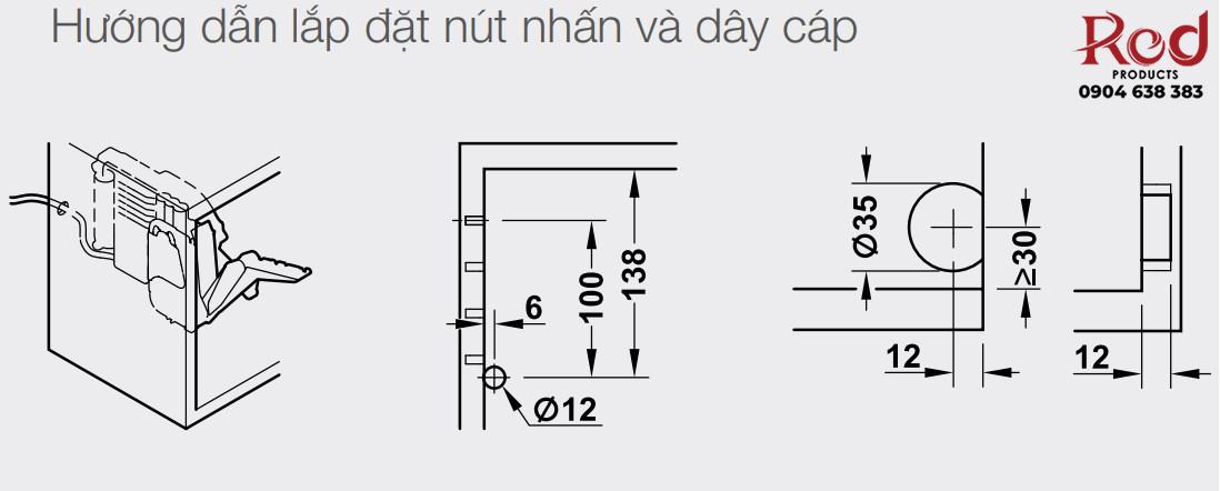 Bộ tay nâng điện Hafele Free flap 1.7 E 2