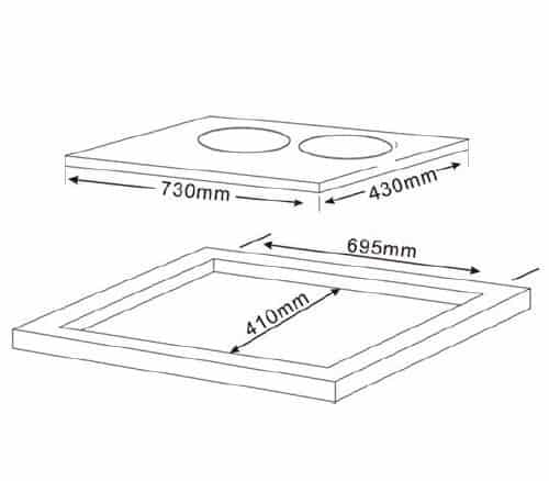 Bếp từ âm 2 vùng nấu IBC 72300 TCS 5