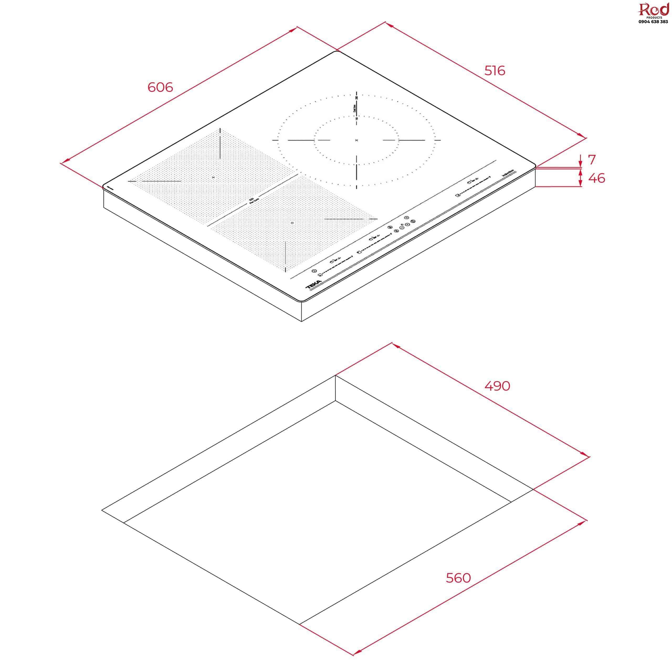 Bếp từ lắp âm 5 vùng nấu Teka ITF 65320 BK MSP 7