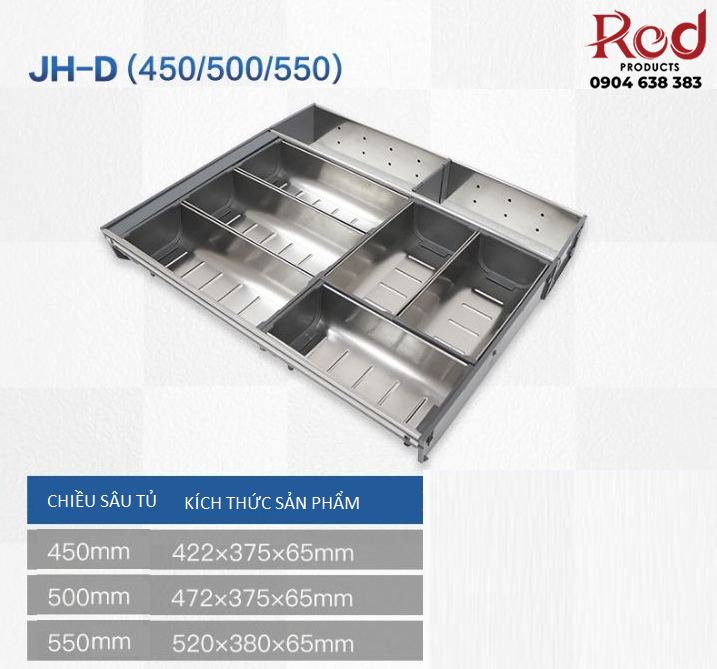 Khay chia muỗng đũa cho ngăn kéo JHD