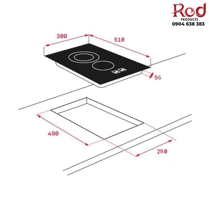 Bếp từ modular 4 vùng nấu lắp âm TEKA IZS 34600 DMS 6