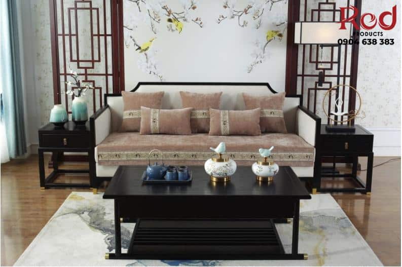 Khăn trải sofa màu cà phê họa tiết chim HEP02