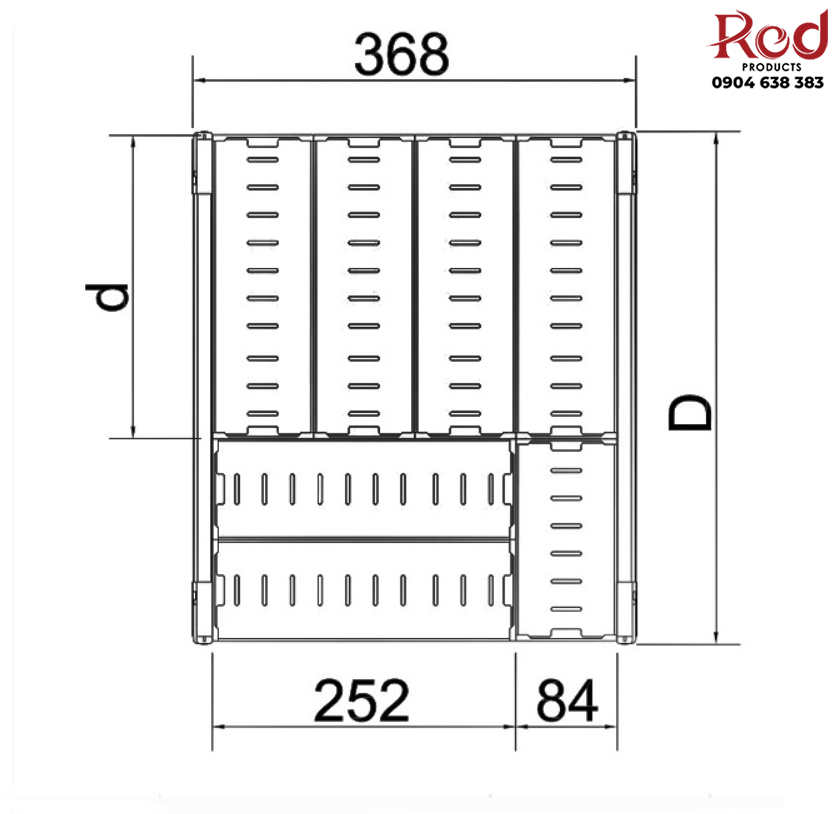 Khay chia dao thìa dĩa đa năng inox 304 Blum 3