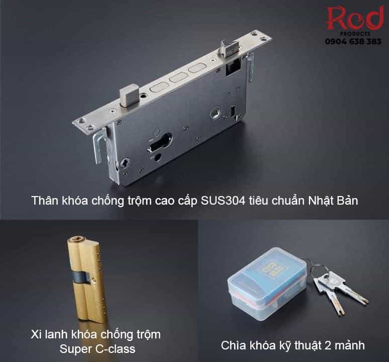 Khóa chống trộm siêu dày bằng đồng KDC366 9