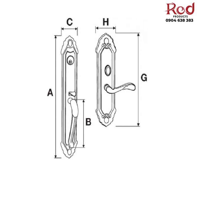 Khóa đại sảnh M8773 G1 US3a