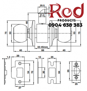 Bộ khóa tay nắm tròn cho cửa toilet HAFELE 489.93.135 3