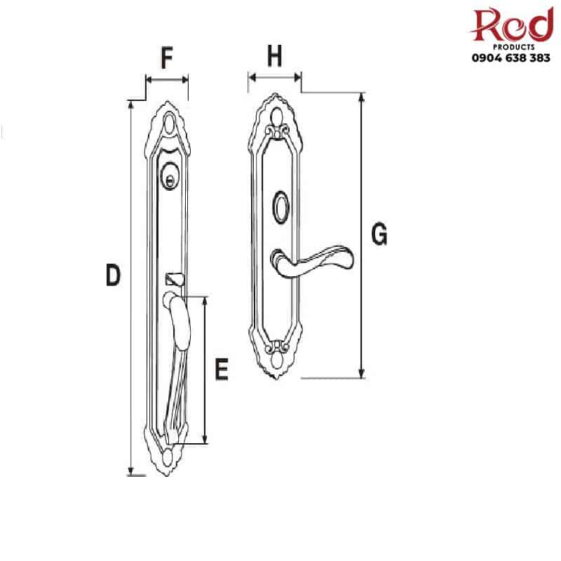 Khóa đại sảnh Yale M8773 J1 US3a