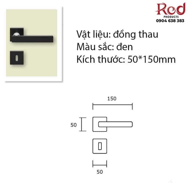 Khóa cửa bằng đồng nhập khẩu Italia màu đen KDC9143 7