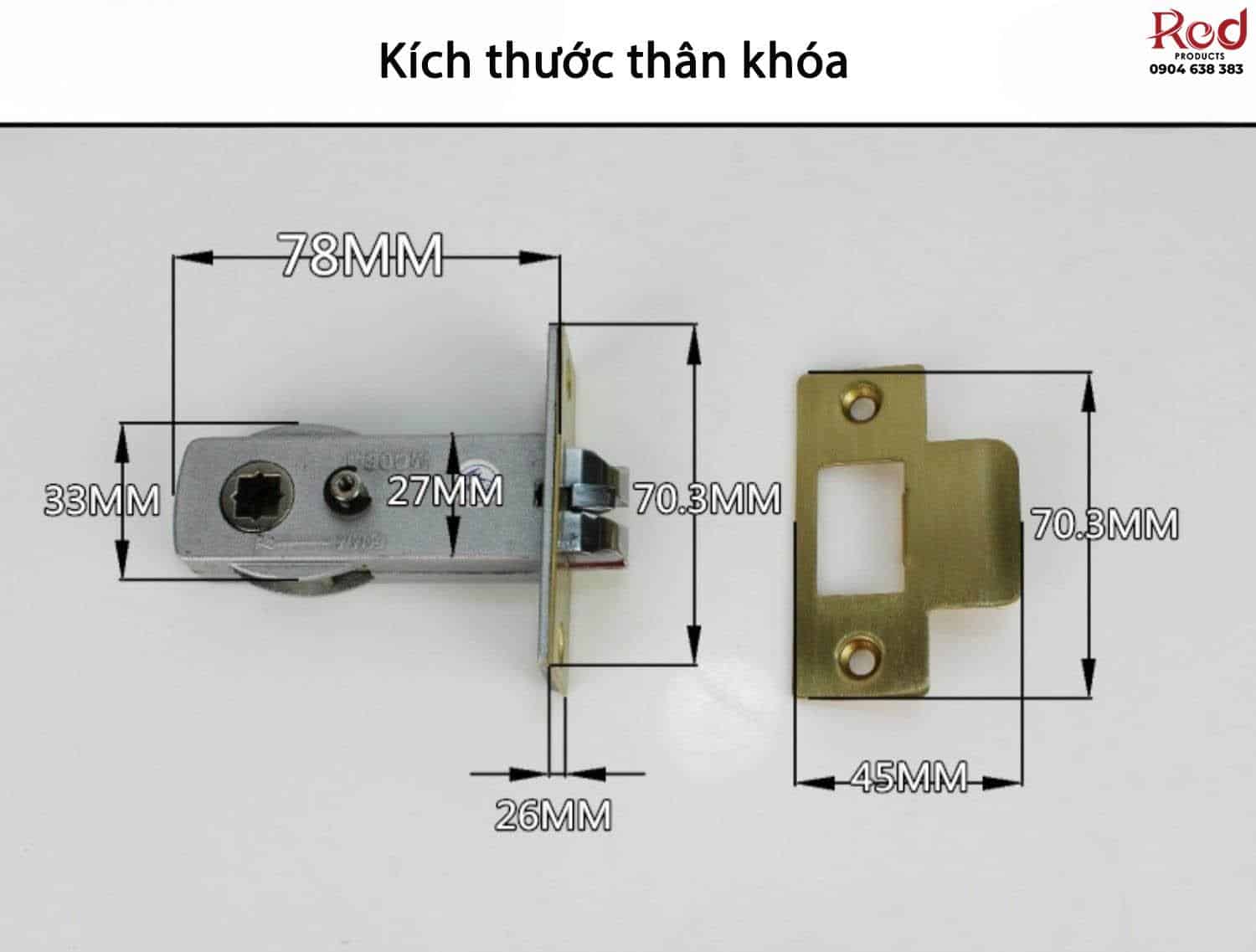 Khóa cửa bằng đồng phong cách châu Âu cổ điển LP0885 14