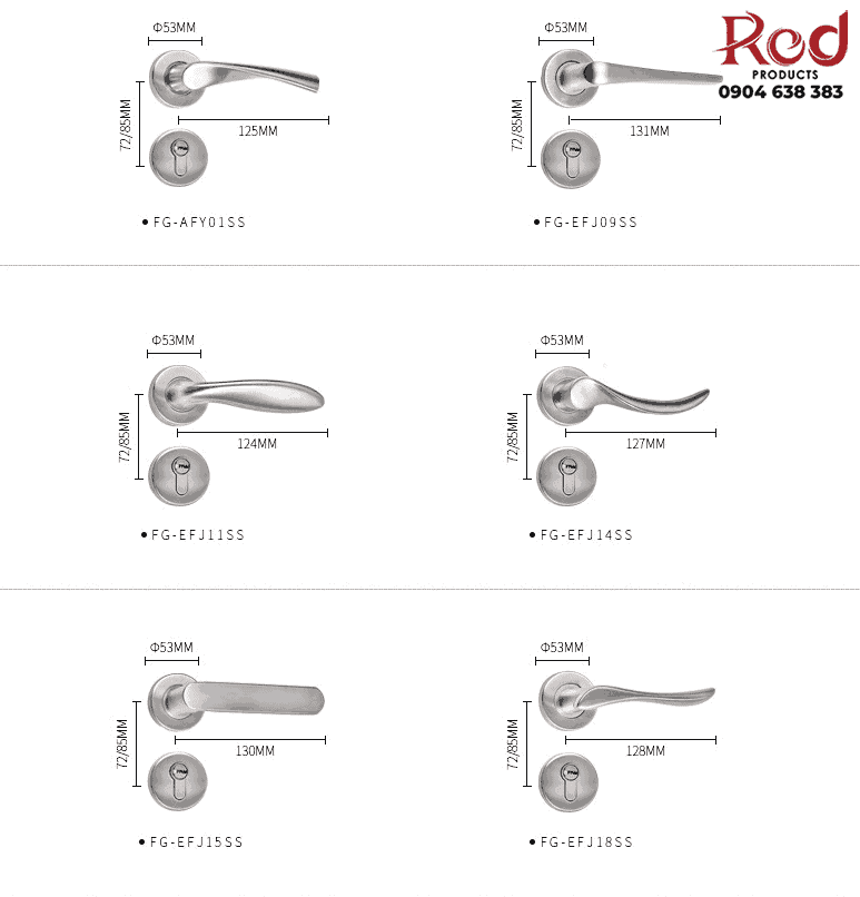 Khóa cửa thông phòng bằng inox cao cấp FG-EFJ 22