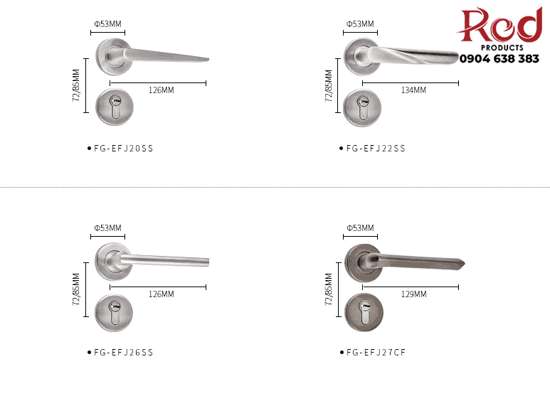 Khóa cửa thông phòng bằng inox cao cấp FG-EFJ 23