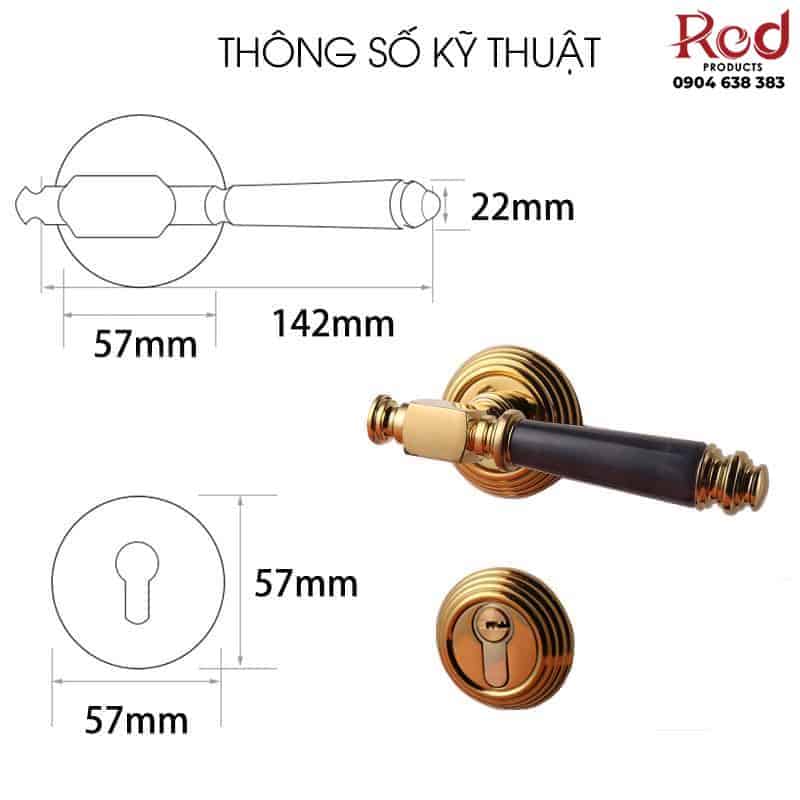 Khóa cửa cao cấp bằng đồng và đá cẩm thạch KDC5170 13