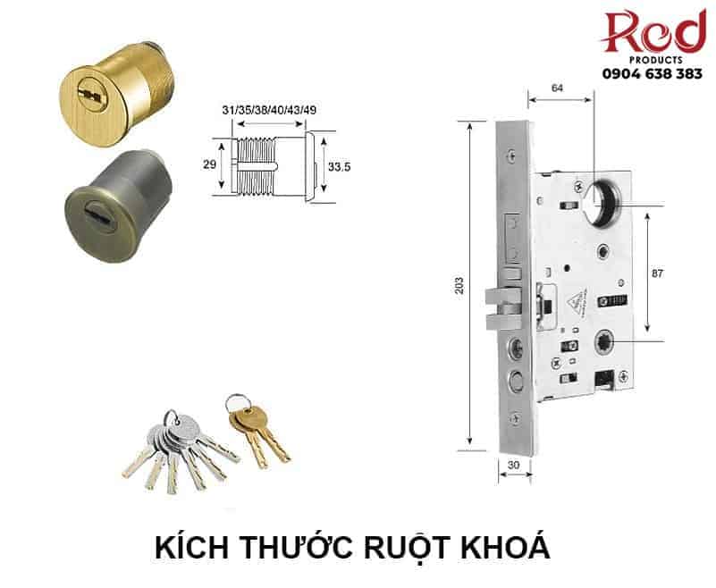 Khóa cửa chính cho biệt thự bằng đồng T87-XXL8082 19