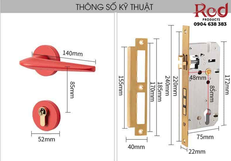 Khoá cửa đồng hiện đại kiểu Pháp màu xanh nhạt BR7-101 8