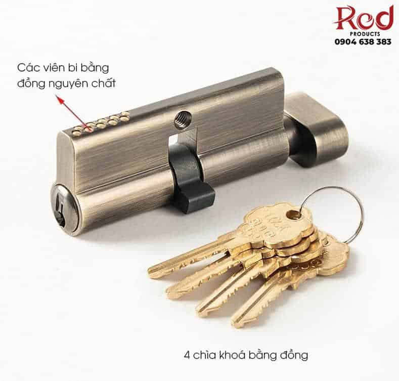 Khoá cửa đồng hiện đại kiểu Pháp màu vàng BR2261-A 13