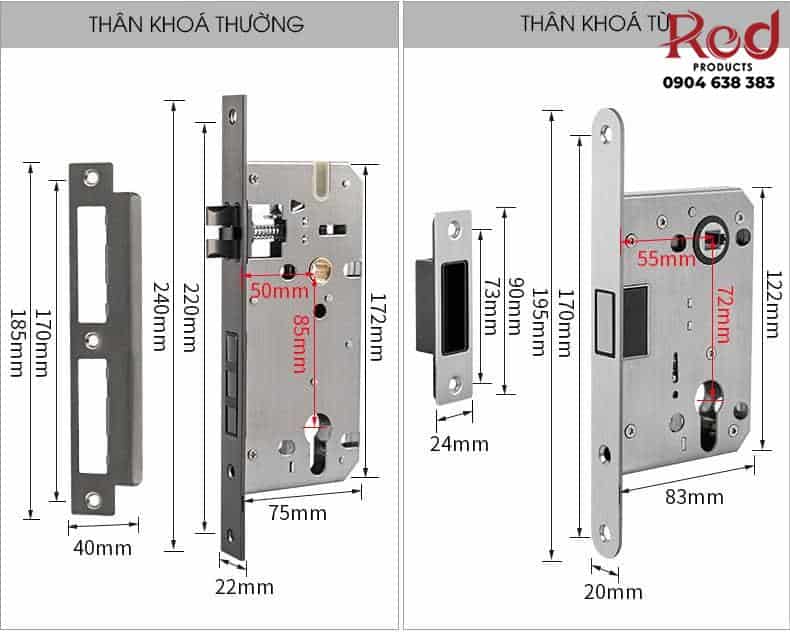 Khoá cửa đồng hiện đại tối giản màu xám BR7-67 12