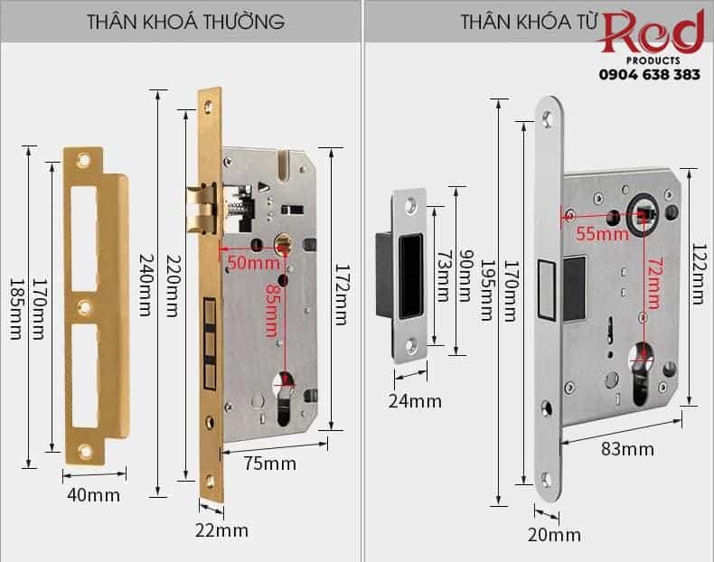 Khoá cửa vàng đồng cao cấp kiểu Pháp BR122-B 13