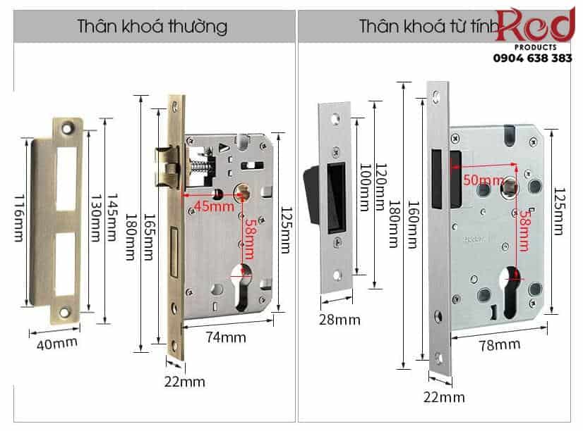 Khoá cửa phòng khách cổ điển màu vàng đồng BR20195-B 10