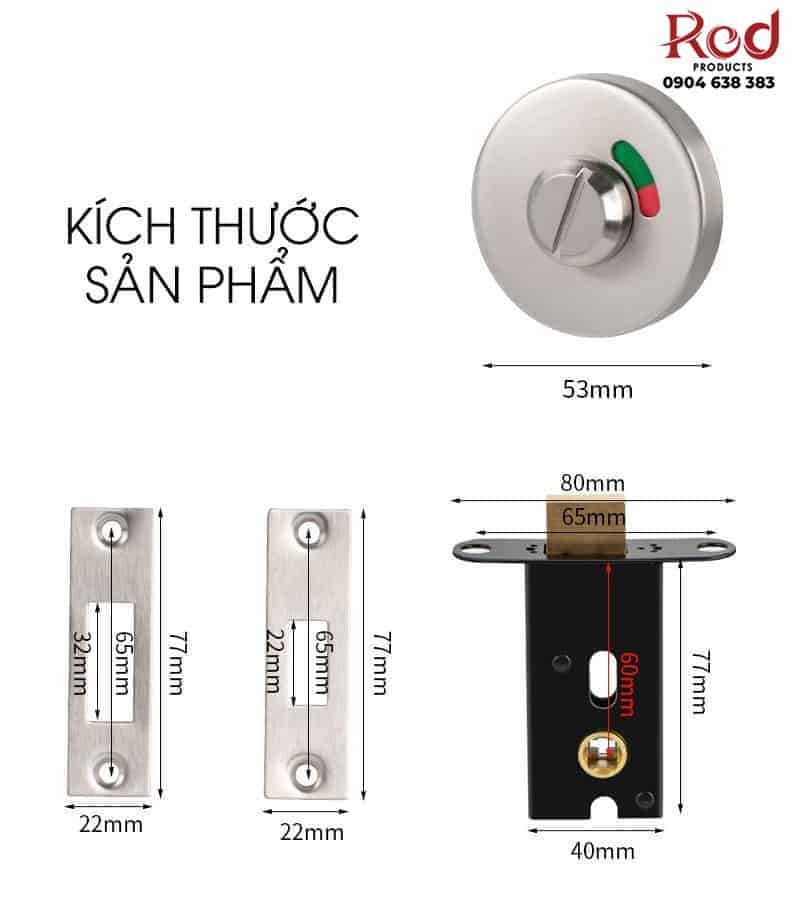 Khóa cửa phòng tắm bằng thép không gỉ BR5252 13