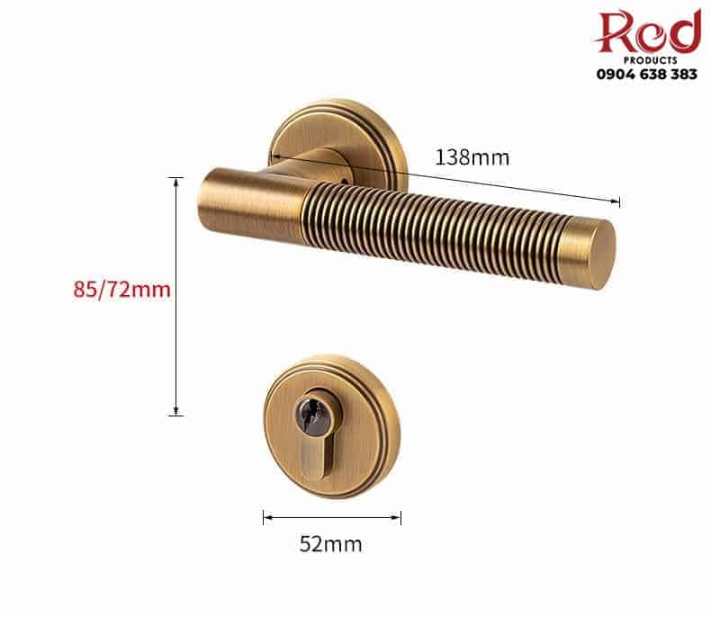 Khoá đồng hiện đại màu cà phê kiểu Pháp BR3-2265B 13