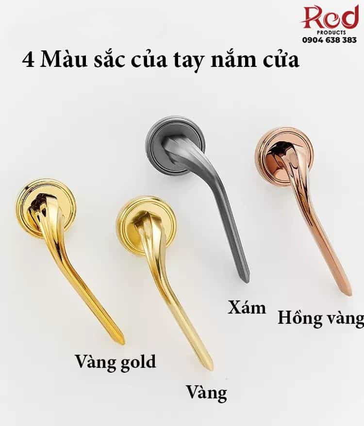 Khóa cửa tay gạt đồng thau nguyên chất RG219 13