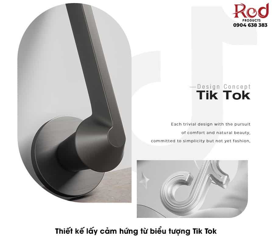 Khóa cửa tay gạt hiện đại TikTok hợp kim kẽm X045 7