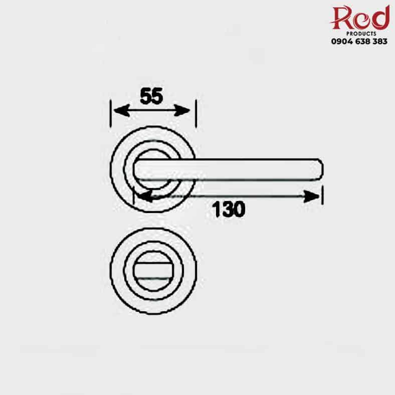 Khóa cửa tay gạt hợp kim kẽm Taura DL712 3