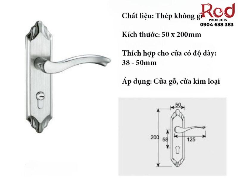 Khóa cửa tay gạt inox 304 màu bạc sang trọng Taura DL312D 1