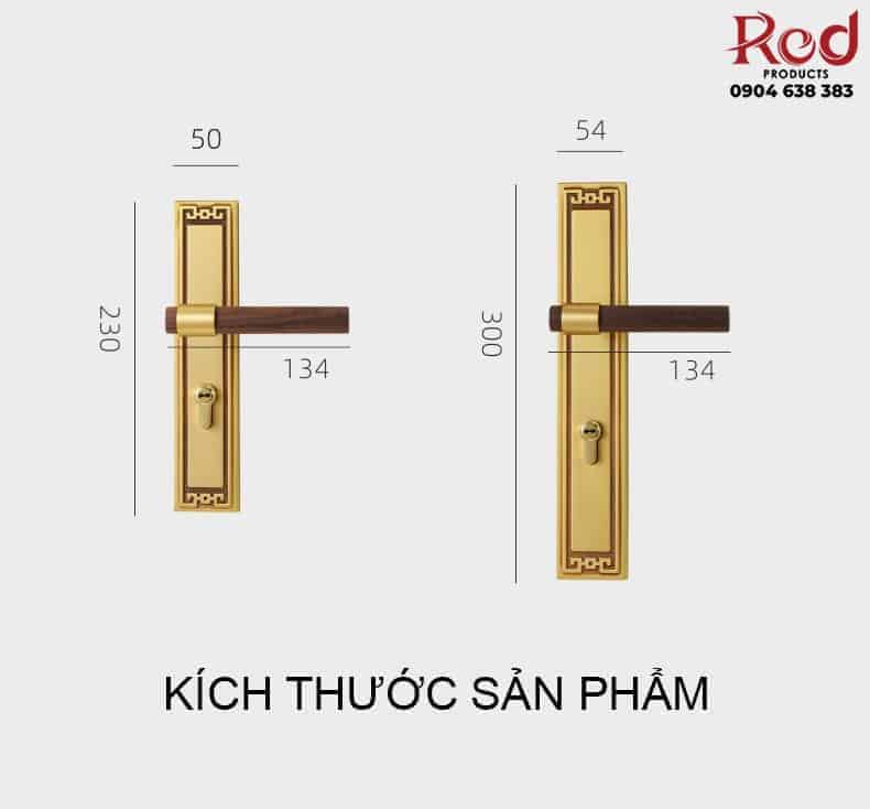 Khóa đồng tay gỗ tân cổ điển Italia KDC8310 10