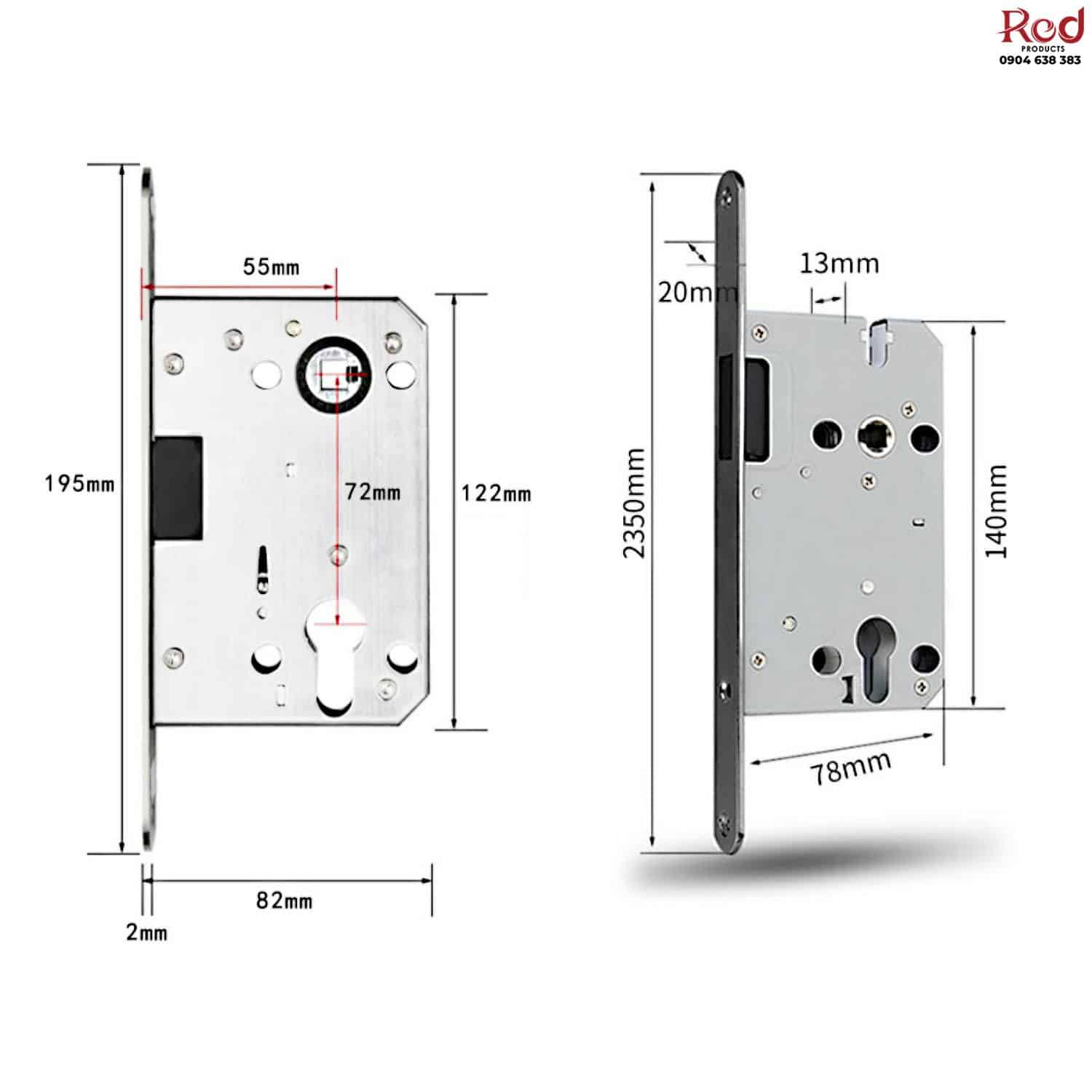 Khóa phân thể đồng bọc da sang trọng RG8356 21