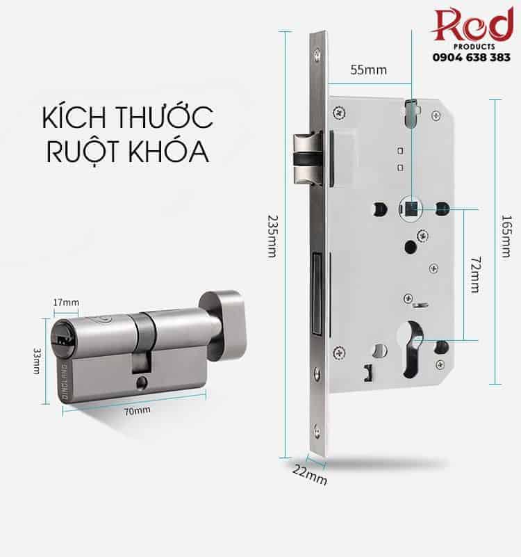 Khóa phân thể hiện đại hợp kim kẽm DFL2431 11