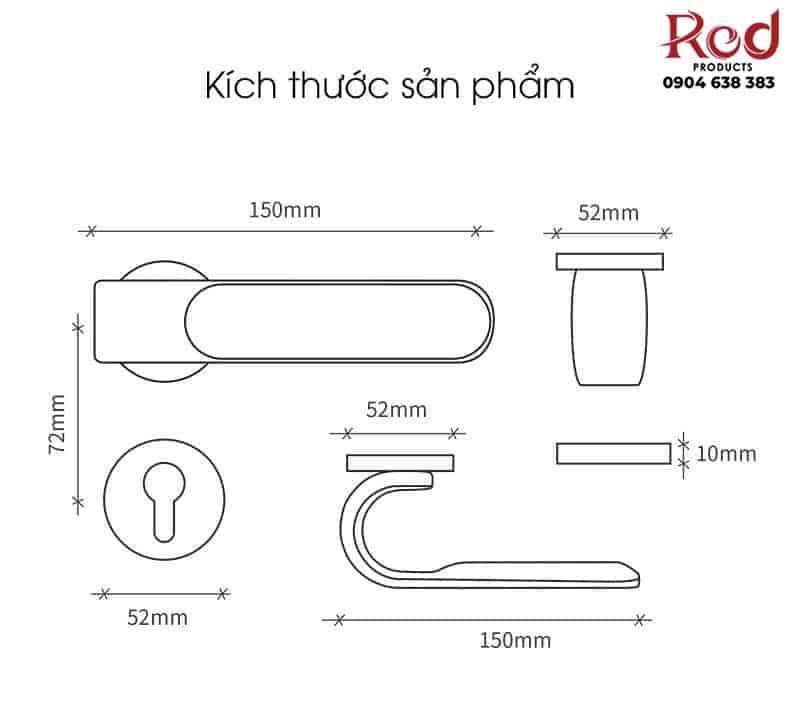 Khóa tay gạt phân thể hợp kim kẽm tay gỗ DL11 14