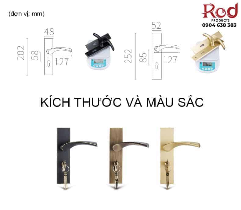 Khóa tay gạt cửa gỗ cổ điển bằng đồng KDC1687 11