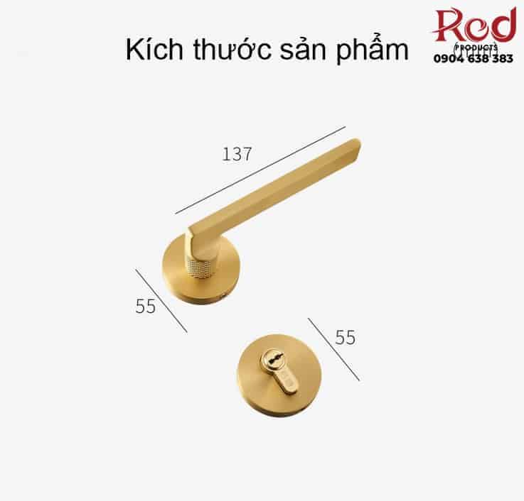 Khóa tay gạt hiện đại đồng nguyên chất KDC8669 13