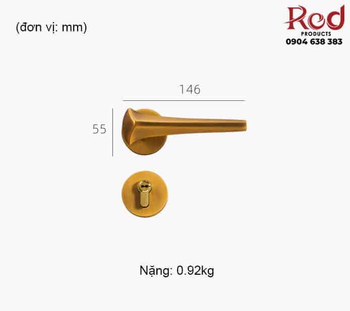 Khóa tay gạt phân thể cao cấp bằng đồng KDC572 12