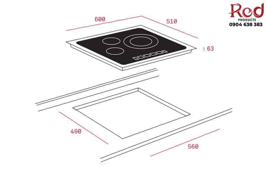 Bếp hồng ngoại 3 vùng nấu Teka TB 6310 4