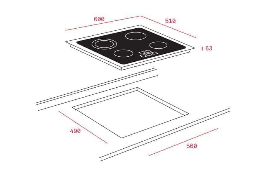 Bếp hồng ngoại âm 4 vùng nấu Teka TR 6420 2