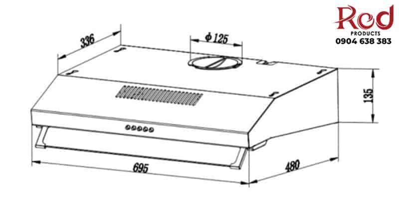 Máy hút mùi âm tủ tự hủy Teka CH 1070BG 4