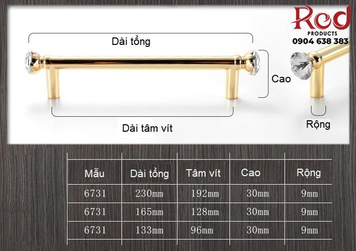 Tay nắm tủ bếp bằng pha lê cao cấp CH6731 8