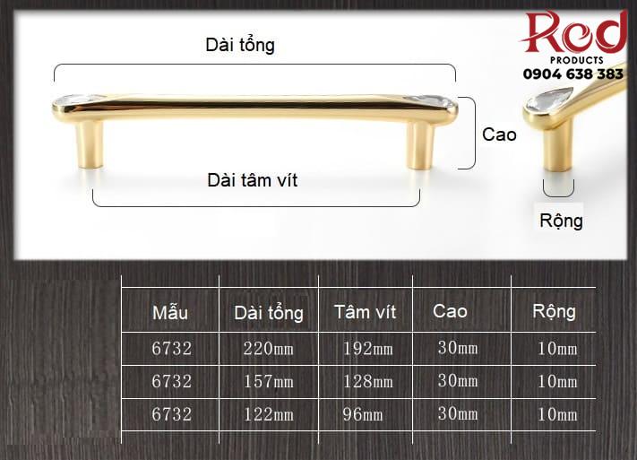 Tay nắm cửa tủ bằng pha lê cao cấp CH6732 12