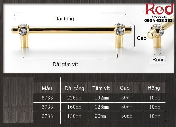 Tay nắm cửa tủ gỗ bằng pha lê cao cấp CH6733 9