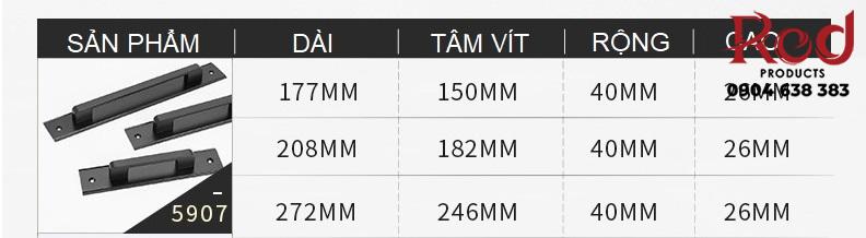 Tay nắm âm cửa lùa gỗ bằng hợp kim nhôm YO5907 9