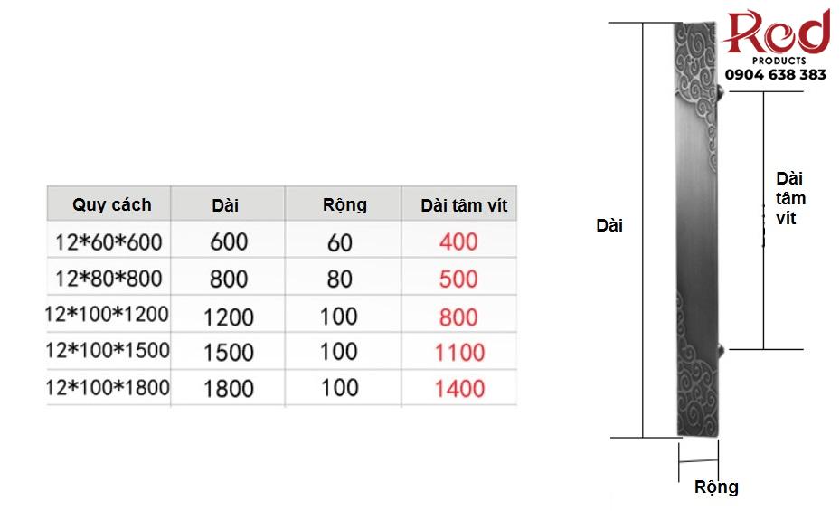 Tay nắm cửa chính khách sạn nhà hàng biêt thự hợp kim 1001112 6